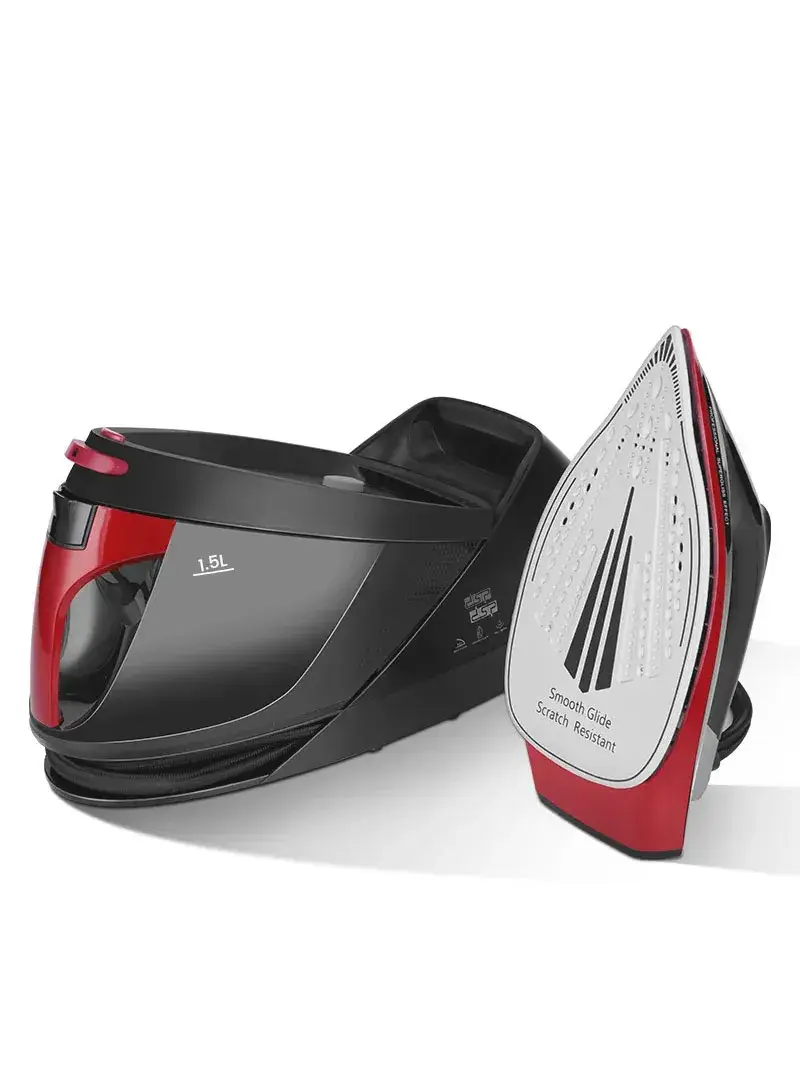 2200W 1.5L Powerful Ceramic Coating Steam Iron with Removable Water Tank & Adjustable Temperature KD1105 - Burgundy