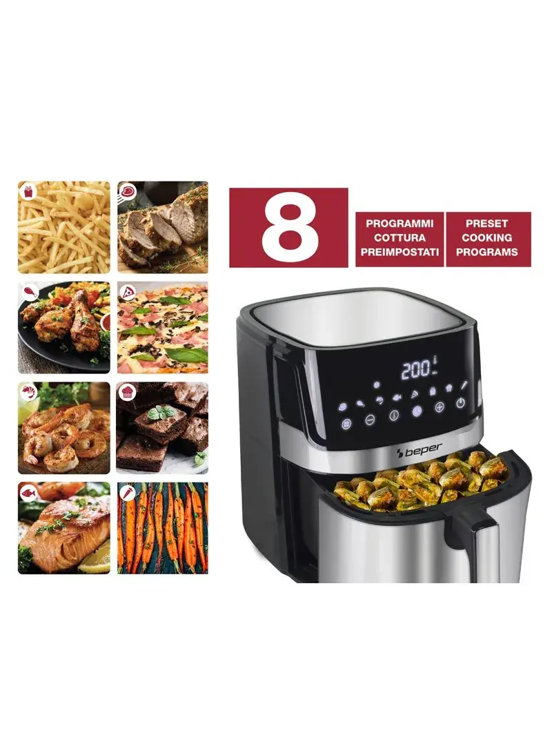 7L Digital Air Fryer 1700W with 8 Preset Programs P101FRI070