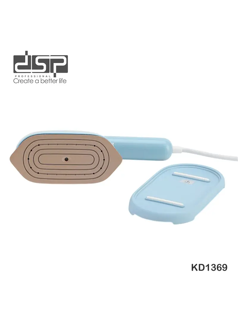 1400W High-Efficiency Steam Iron with LED Display, 180° Rotating Handle, 5 Heat Settings & Self-Cleaning Mode KD1369 - Blue