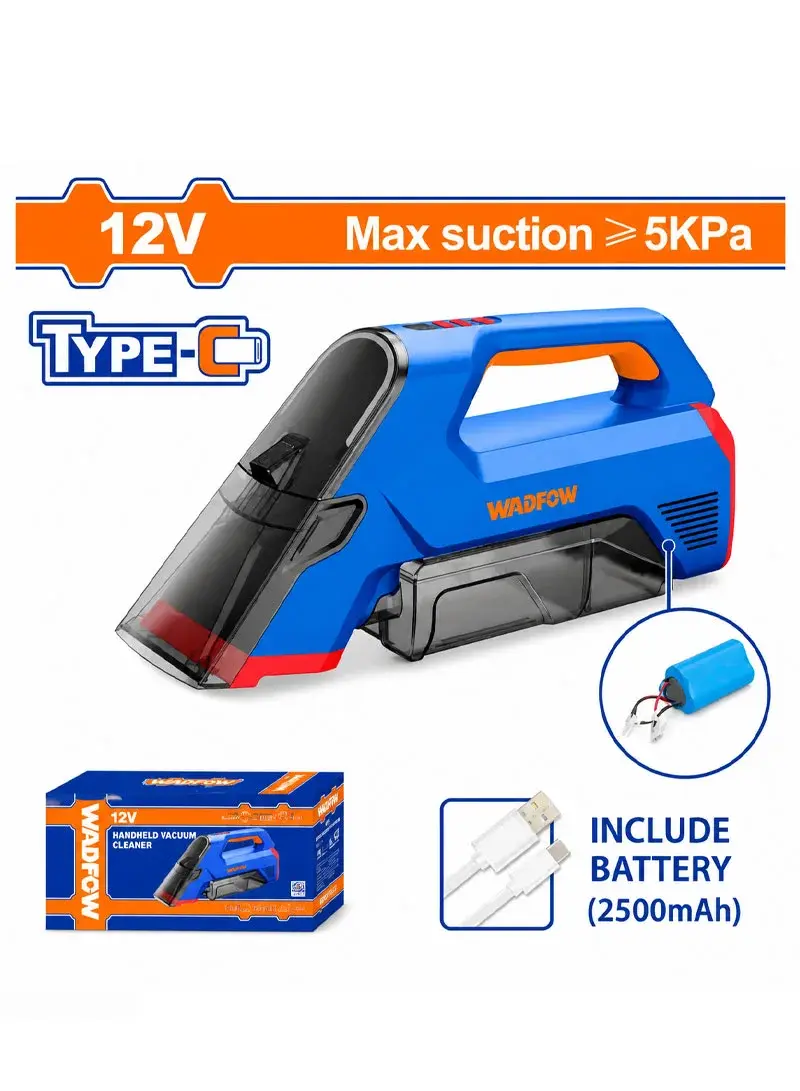 12V Cordless Handheld Spot Cleaner with Battery & USB-C Charging WVR7551