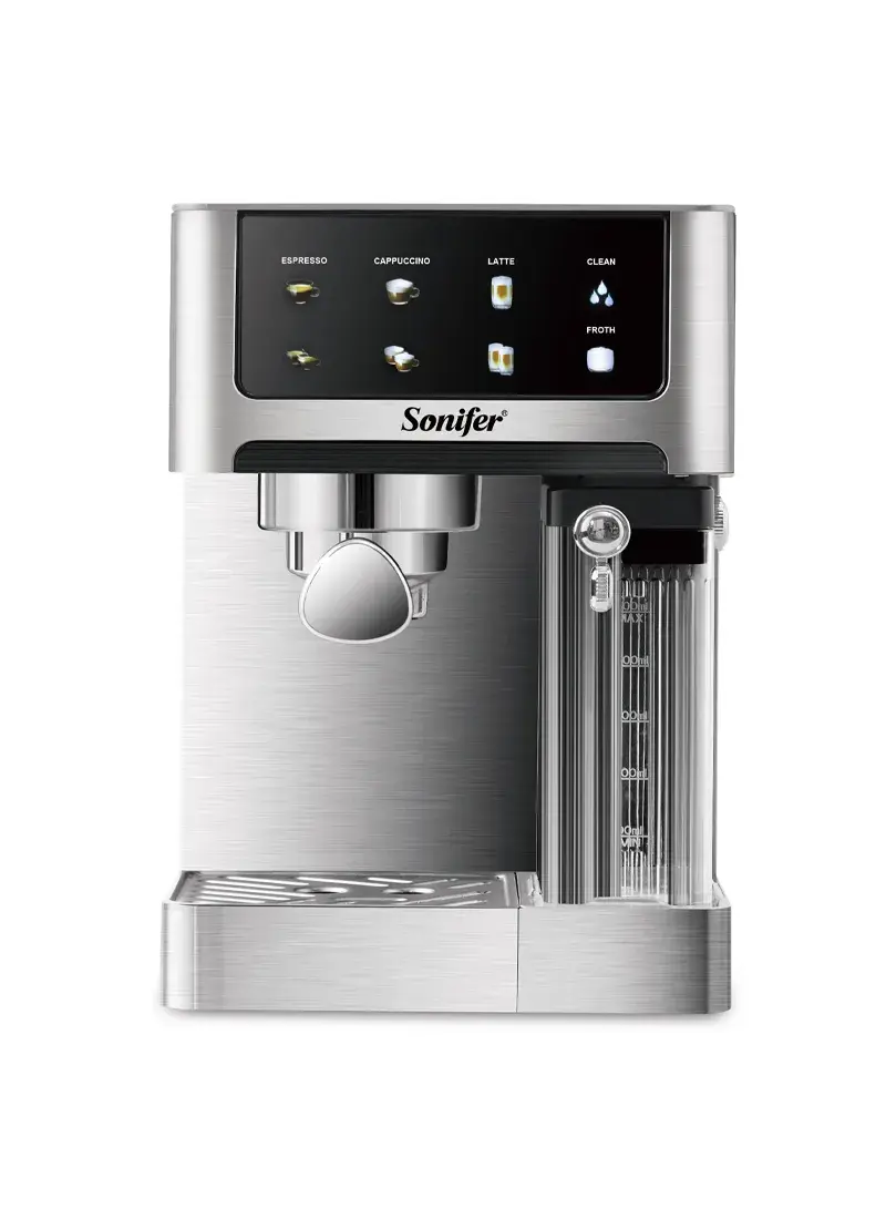 1350W 1.8L 20Bar Stainless Steel Coffee Maker with 500ml Milk Tank, Automatic Milk Frothing & Self-Cleaning Program SF-3587