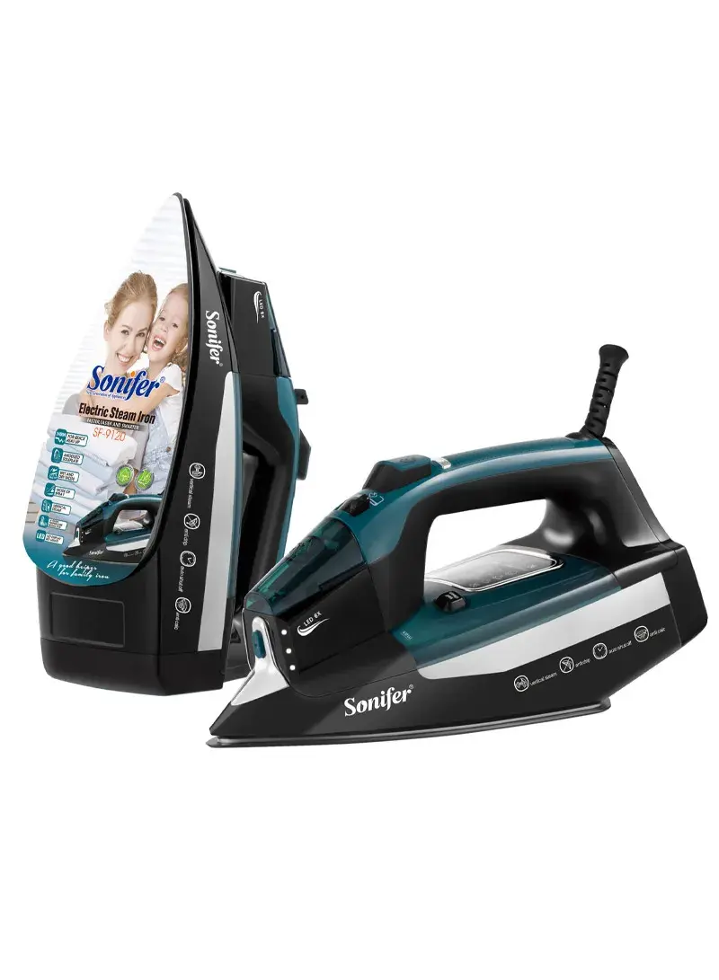 2400W Steam Iron with Ceramic Plate, Self-Cleaning & 280ml Water Tank SF-9120