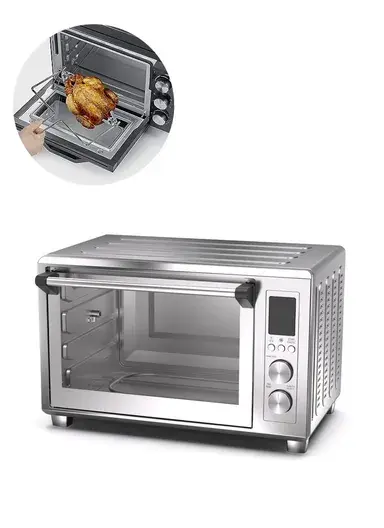 28L 11 In 1 Stainless Steel Electric, Digital Oven & Fryer With 5 Sides Nonstick Coating QCE028