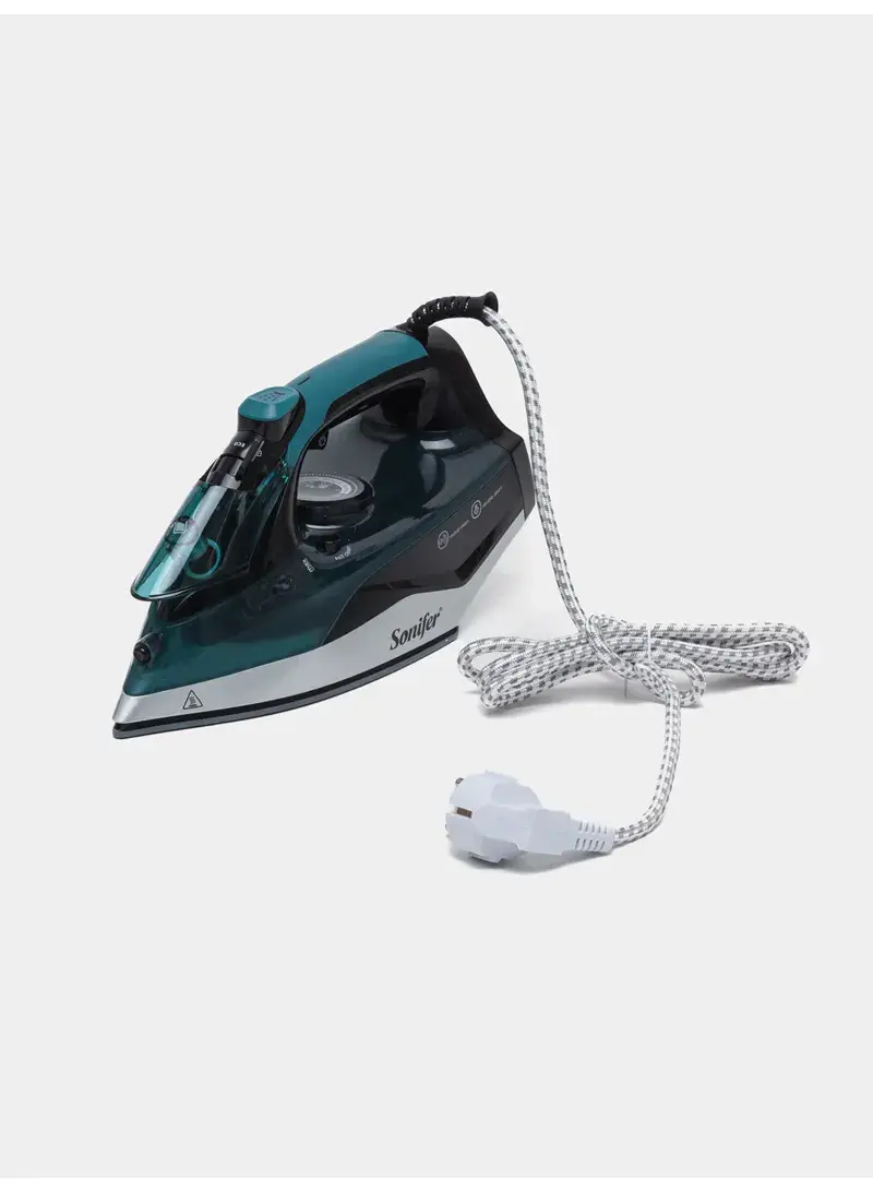 2200W Ceramic Coated Soleplate Electric Iron Steam, Anti-Drip System Steam Iron SF-9101 - Blue
