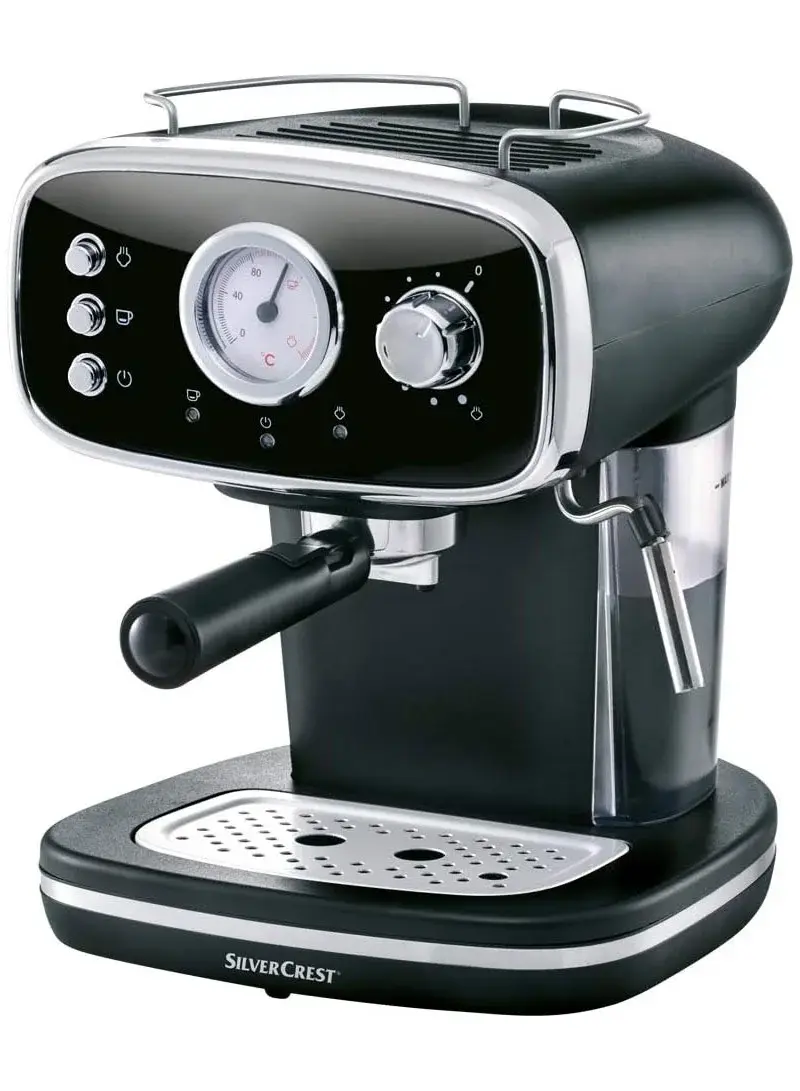 Espresso Coffee Machine – 15 Bar Pressure, 1100W, Milk Frother & 1L Tank