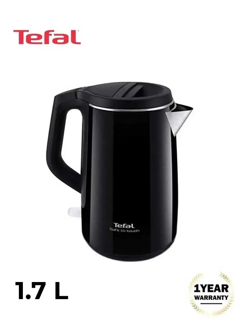 1800-2150W Plastic & Stainless Steel Safe Tea Kettle With Assisted Opening Lid KO260810 (L21 x W22 x H29)cm - Black