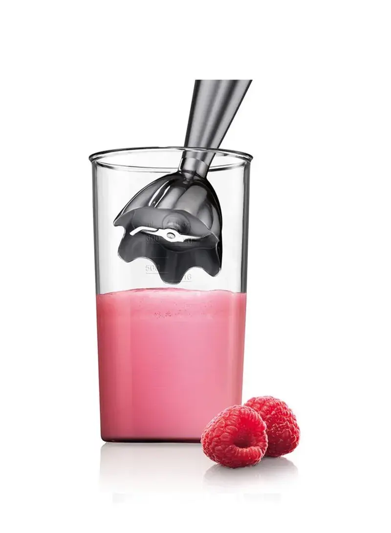 750W Plastic & Stainless Steel MultiQuick 3 Vario Hand Blender With 500ml Chopper & 600ml BPA-Free Beeker MQ3135 (L10.2 x W15 x H20.3)cm