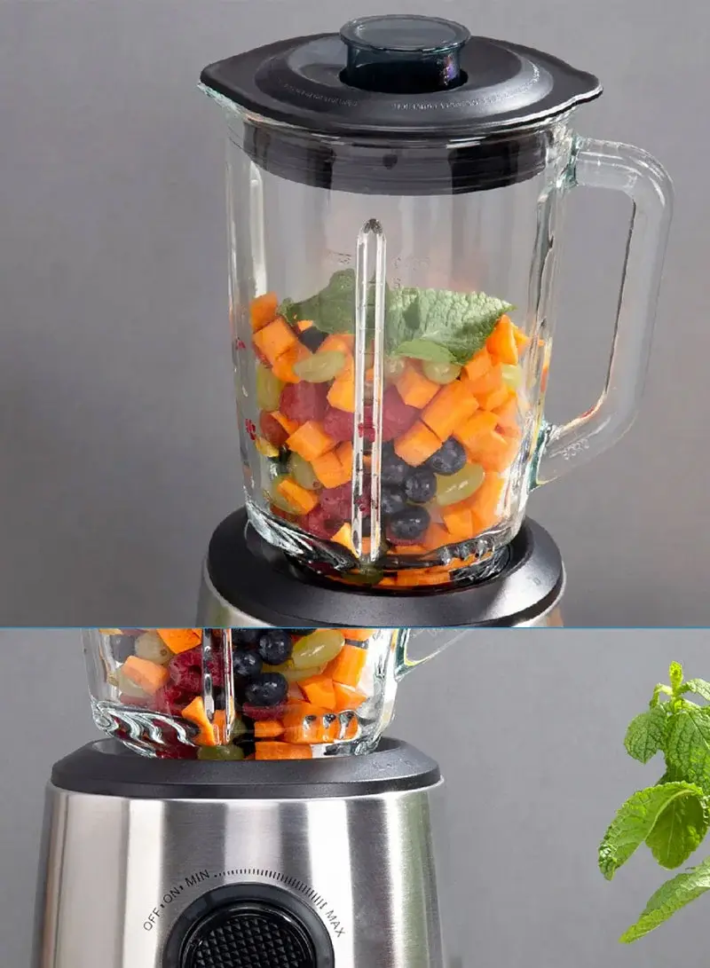 1000W Blender with Grinder, 1.5L Jar, Stainless Steel Blades, Variable Speed & Pulse MBL-100BoASS