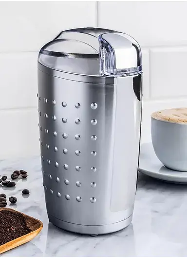 Electric Coffee & Spice Grinder 150W 80g High-Efficiency Motor ZD965 - Silver