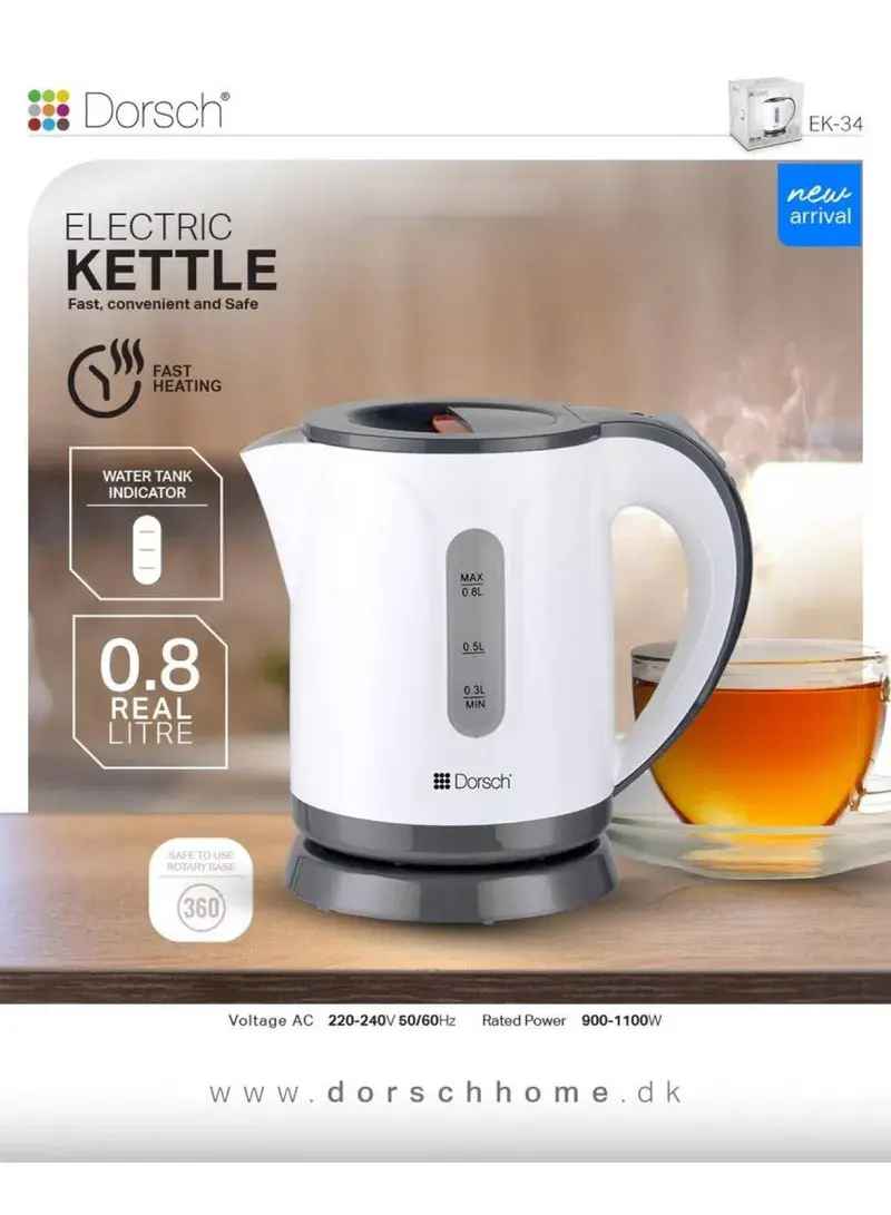 2200w 0.8L Electric Kettle Ek-34 DH-07304