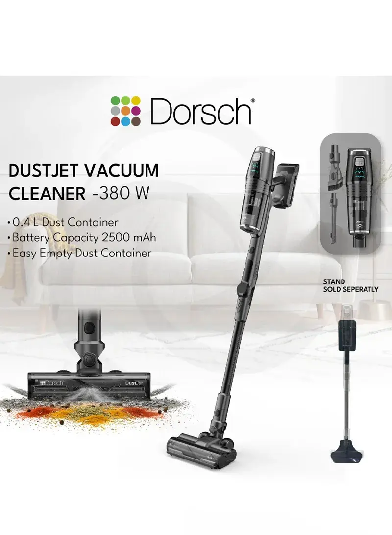 380W Cordless Vacuum Cleaner with 360° Swivel Mobility & 2500 mAh Battery DH-07010