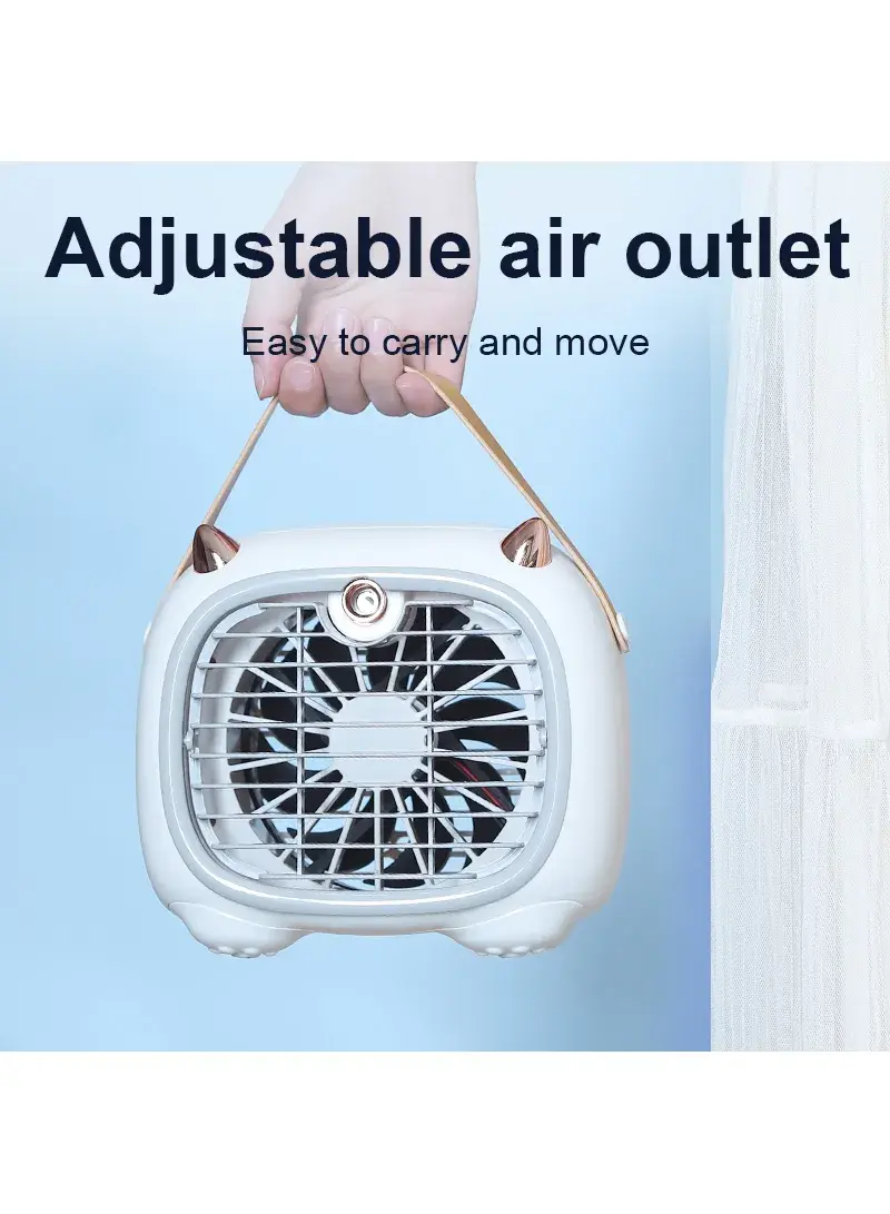 Portable Mini Air Cooler Fan with 3-Speed Cooling & Ice Water Tank
