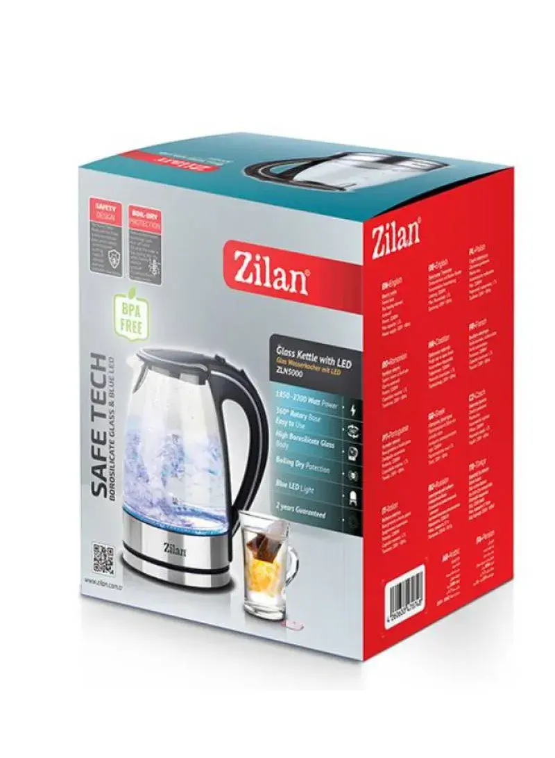 Cordless Kettle, Ideal for Quick and Safe Boiling with Concealed Heating Element ZLN8955