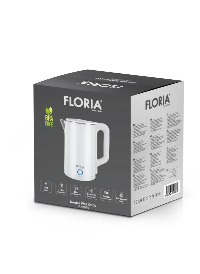 Cordless Kettle, Ideal for Fast & Safe Boiling of Water ZLN4920