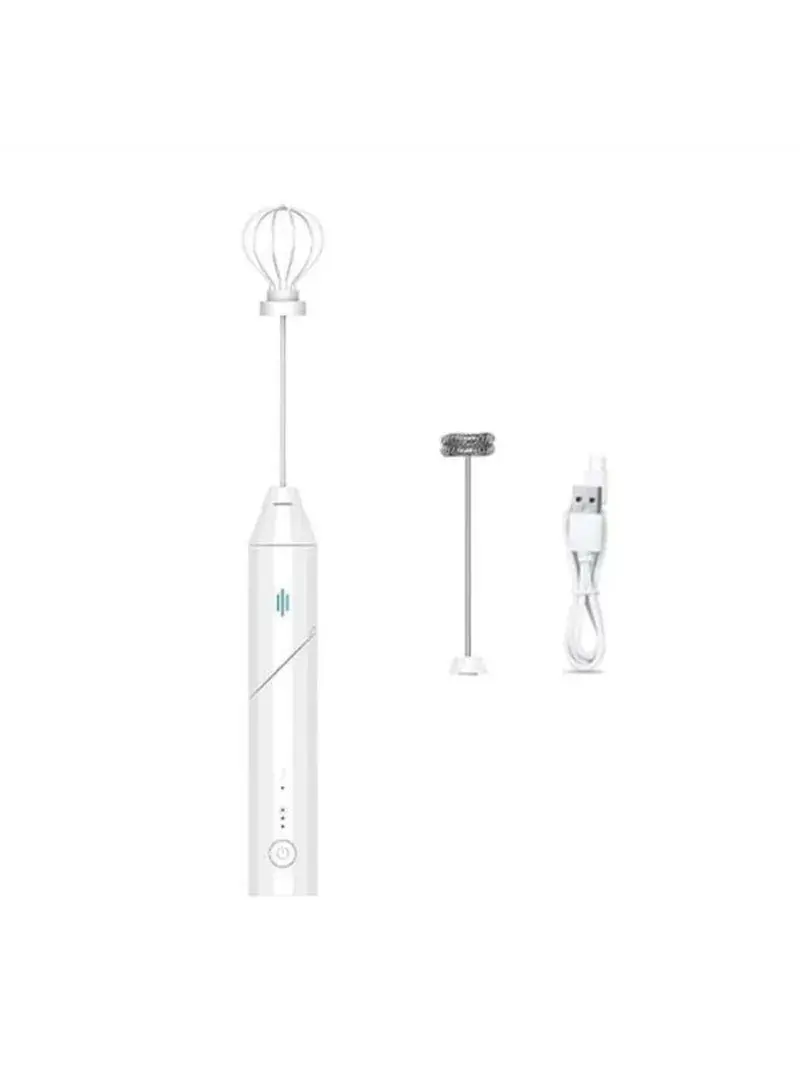 Folding Hand Mixer, USB Rechargeable, 3-Speed Adjustable, Stainless Steel & ABS, 1200mAh Lithium Battery, Quiet Operation