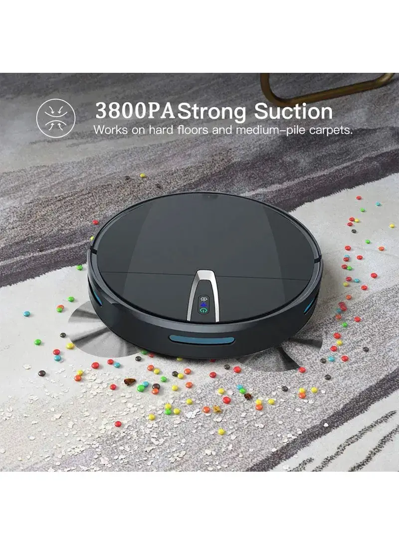 6000pa 2500mAh 0.4L Robot Vacuum Cleaner Smart Remote Control Wireless Auto-Recharge Sweeping Floor Cleaning V3SS pro (D32 x H7.8)cm