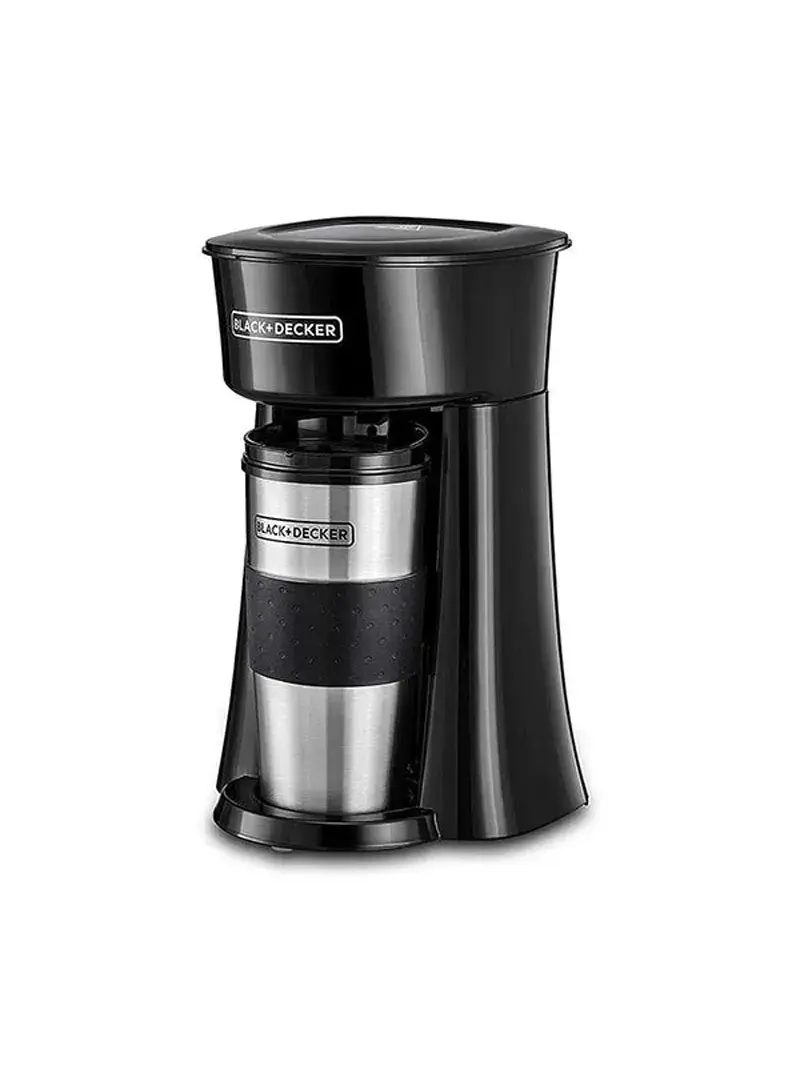 650W Plastic Coffee Machine With 360ml Stainless Steel Travel Mug DCT10-B5 (L17 x W18.4 x H28.2)cm