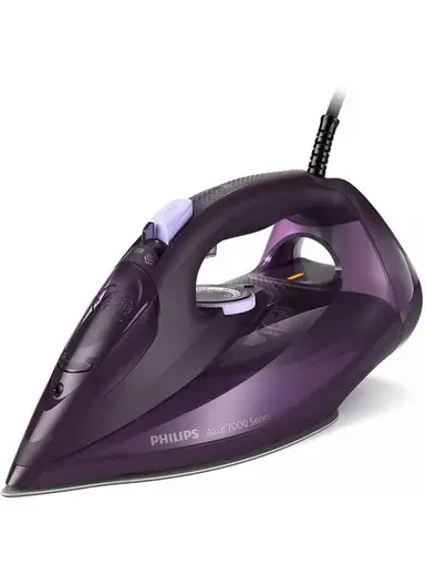Philips 7000 Series HV Steam Iron, 2800W, 250g Steam Boost, Safety Auto-off - DST7051/36 - Dark Purple