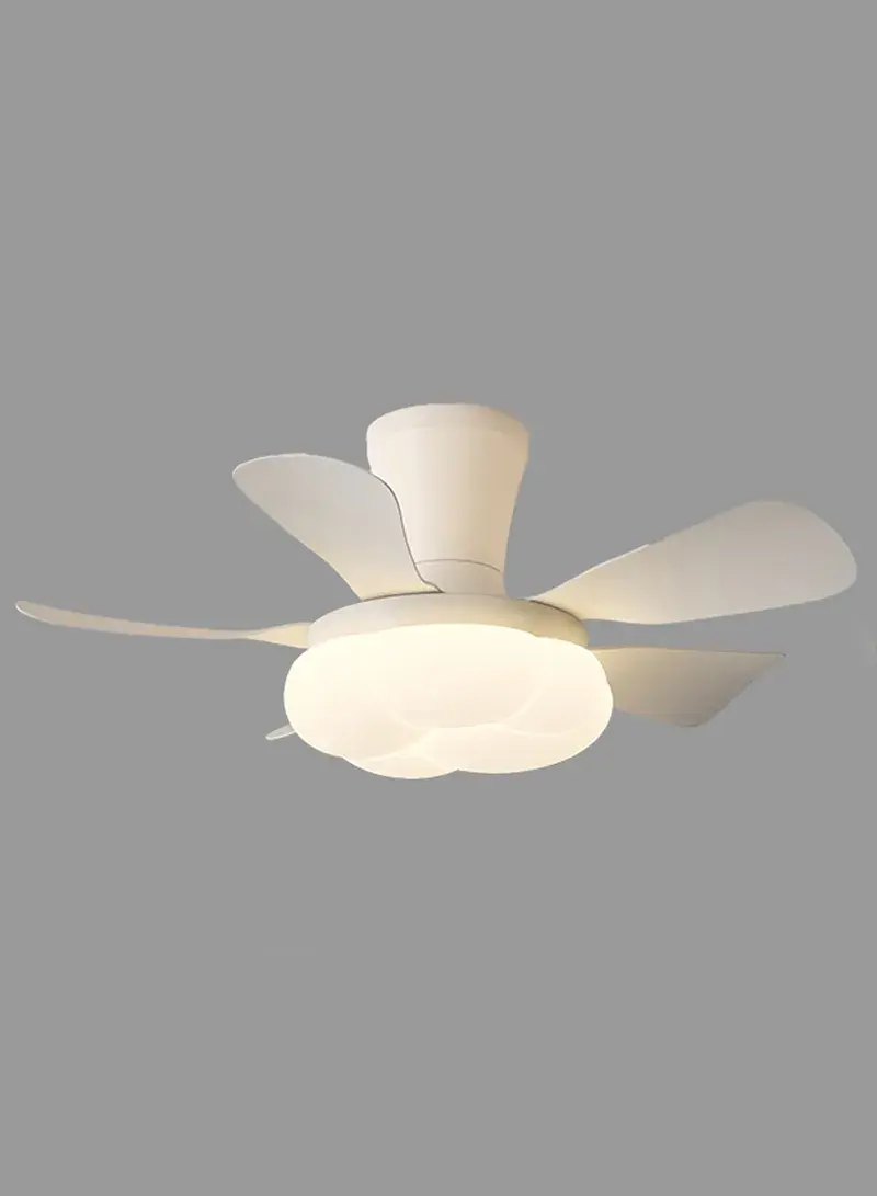 28-inch 2-in-1 Ceiling Fan Light with Remote, Full-Spectrum LED & Silent Motor 1681B - White