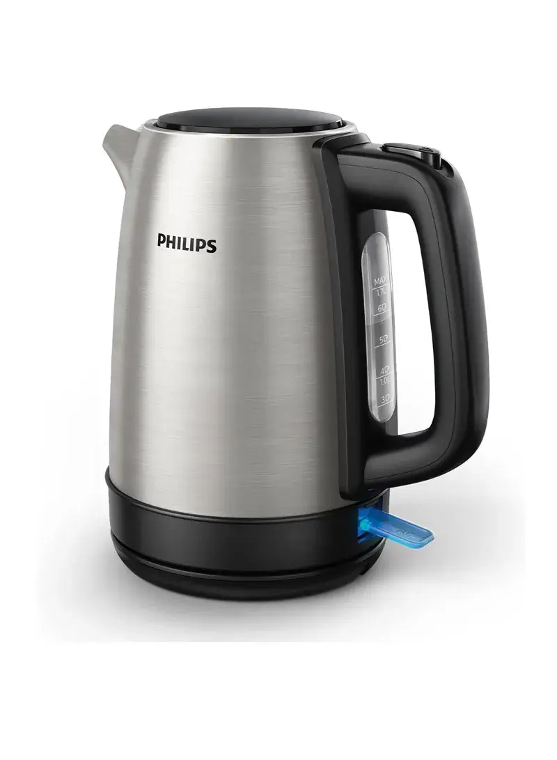 Philips Stainless Steel &amp; PP Electric Kettle With Multi Safety System &amp; Light Indicator 1850-2200W 1.7L HD9350