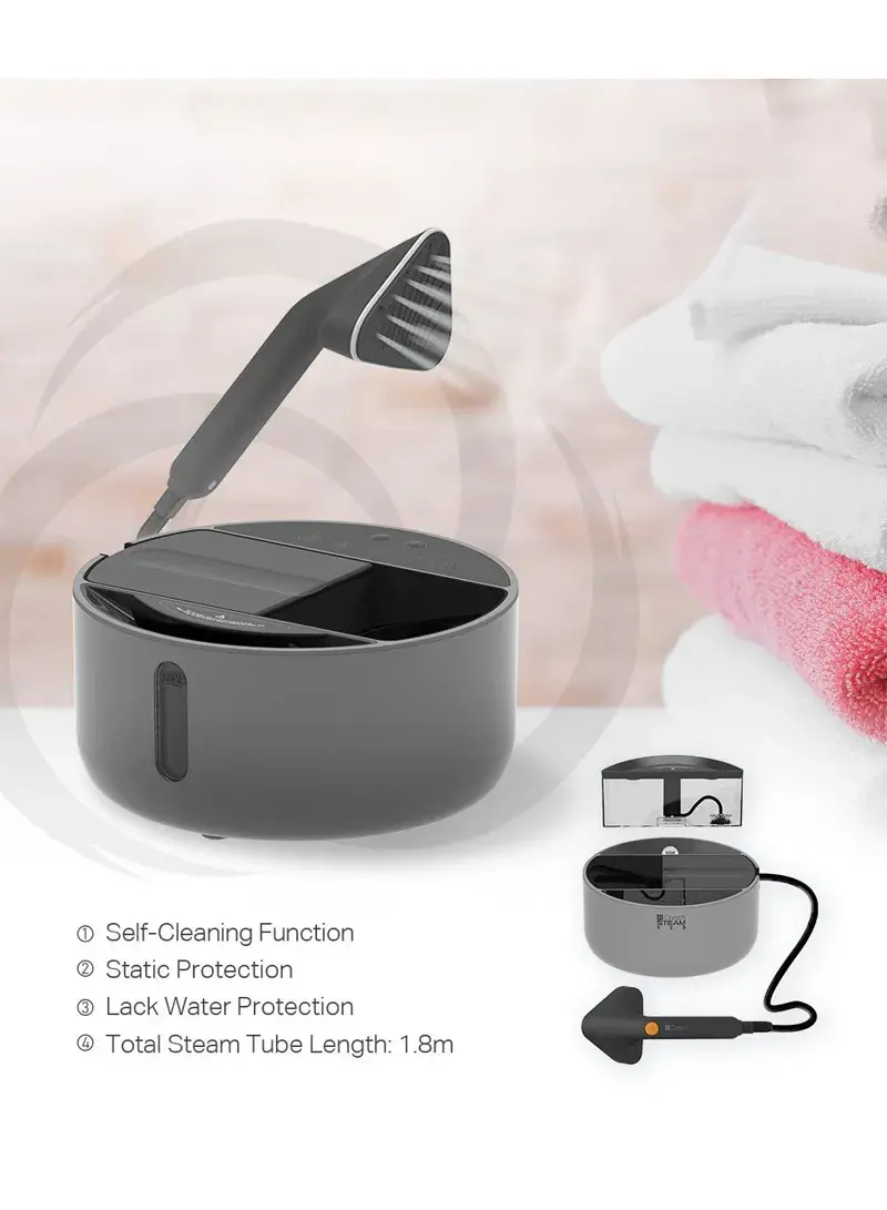 2180W Garment Steamer with 600ml Tank, Fabric Brush & 1.8m Steam Hose DH-07750