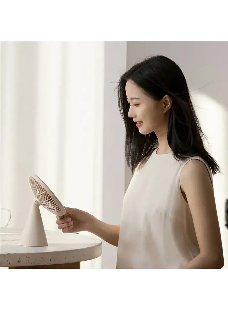 4000mAh Rechargeable USB Forest Desktop Fan Mute Cooling Fan with 3 Wind Speeds DSHJ-S-1907 - White