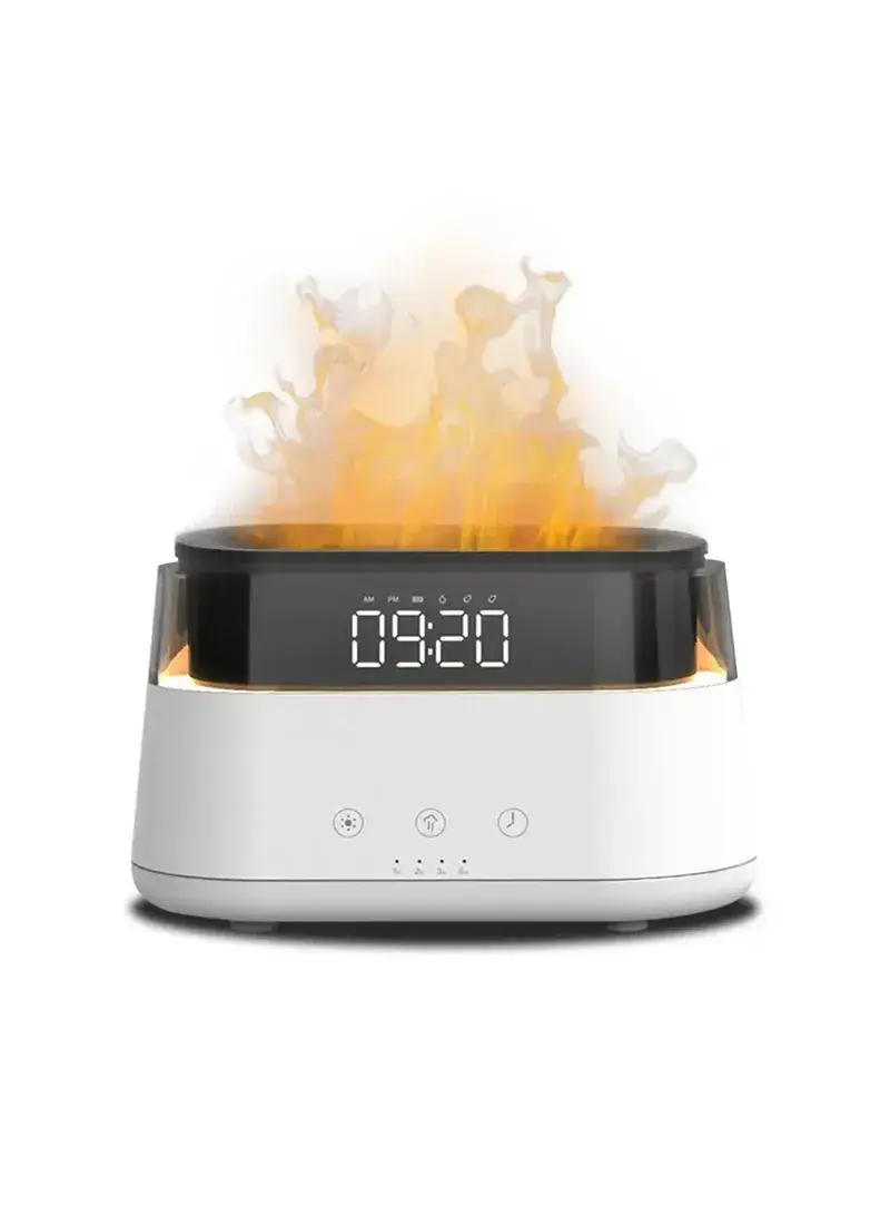 150ML 5W Flame Humidifier With Clock With Intelligent Timed Fragrance Spraying Machine For Home Use JCY/HP-618 (L8 x W18 x H11) cm