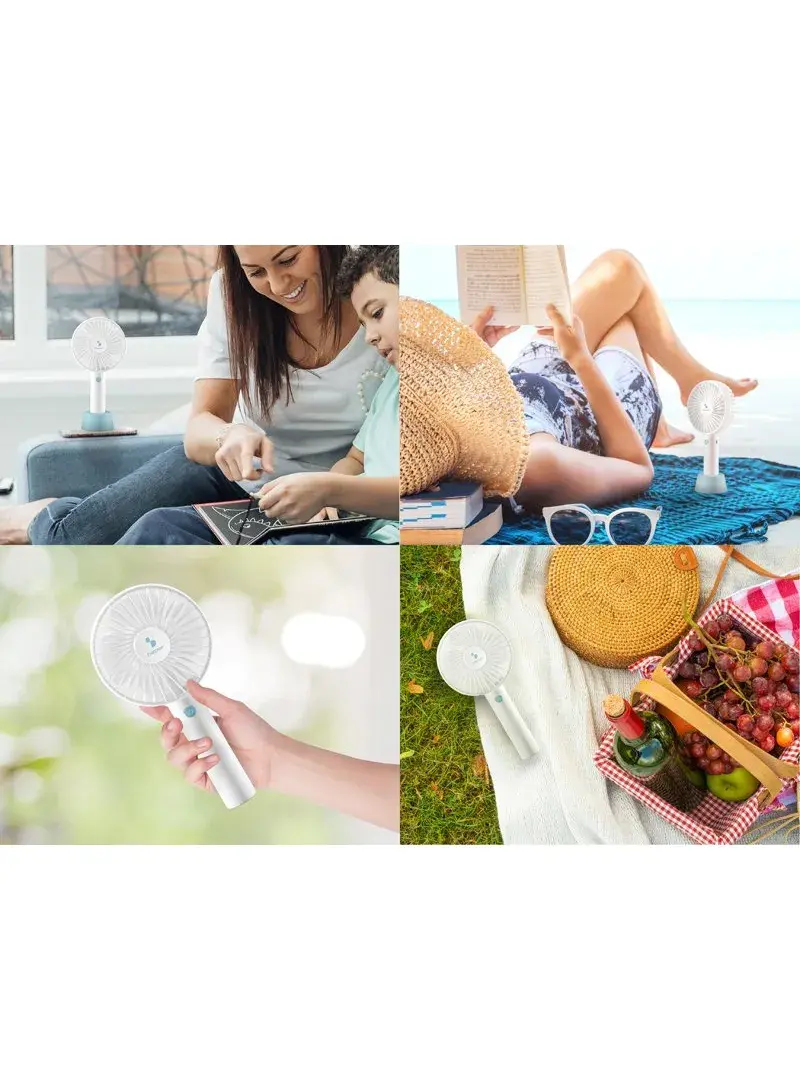 Mini Rechargeable Portable Fan, 3 Speeds & Silent BEP-P206VEN401