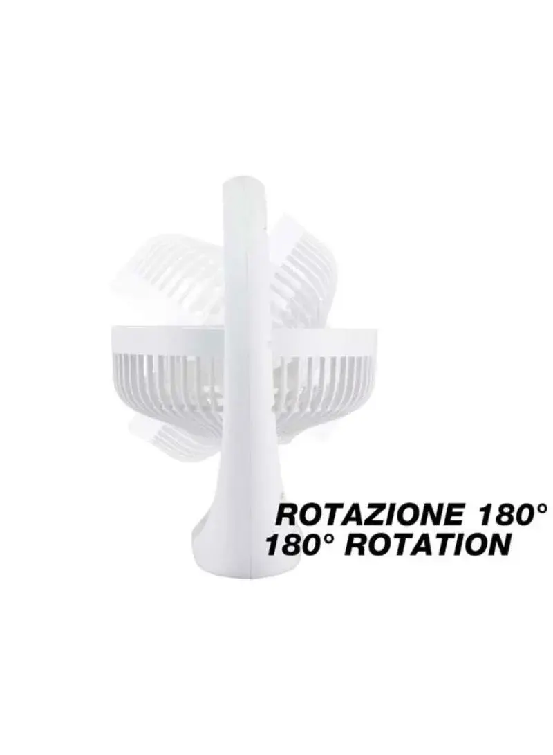 Portable Fan with LED Light, Rechargeable 2400mAh, 3 Speeds, USB Charging, Night Lamp P206VEN425