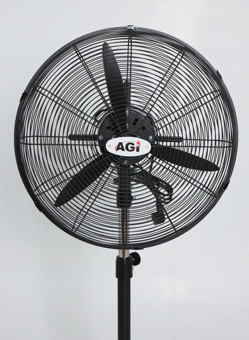 26" Metal Blade Stand Fan – 220V, 170W, 2 Blades, Black– AG-F52065