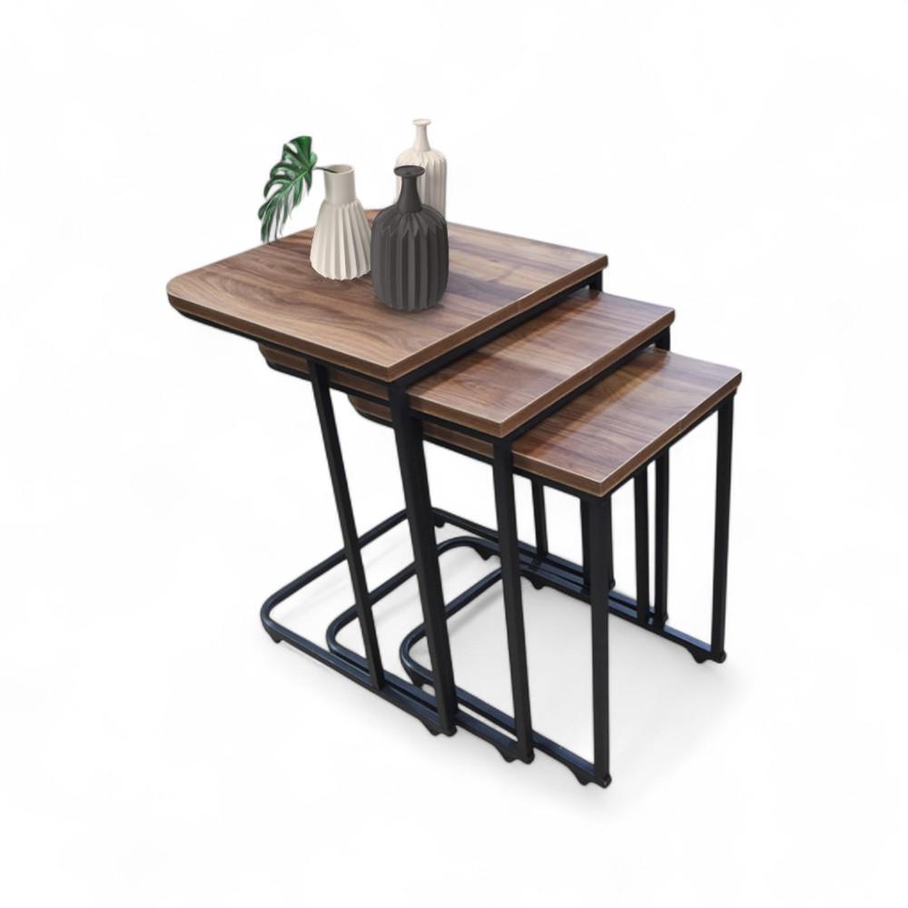 Set Jikon 3 Pcs Brown Square