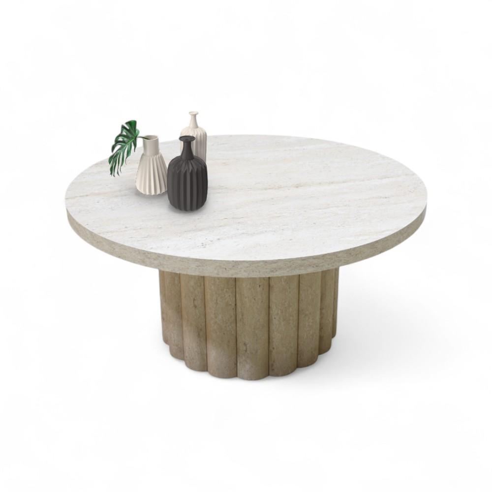 Central Coffee Table Traverten-Traverten