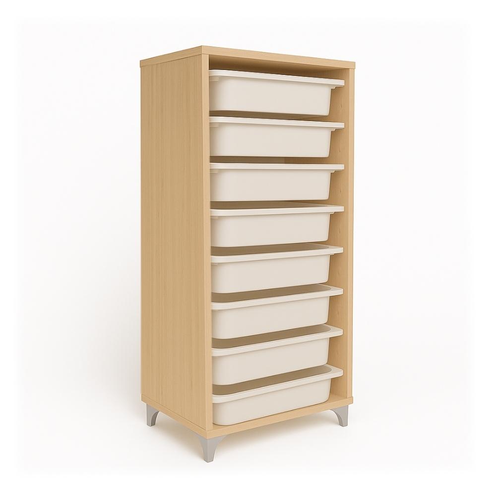 8 Baskets Multifunctional Dora Cabinet Oak