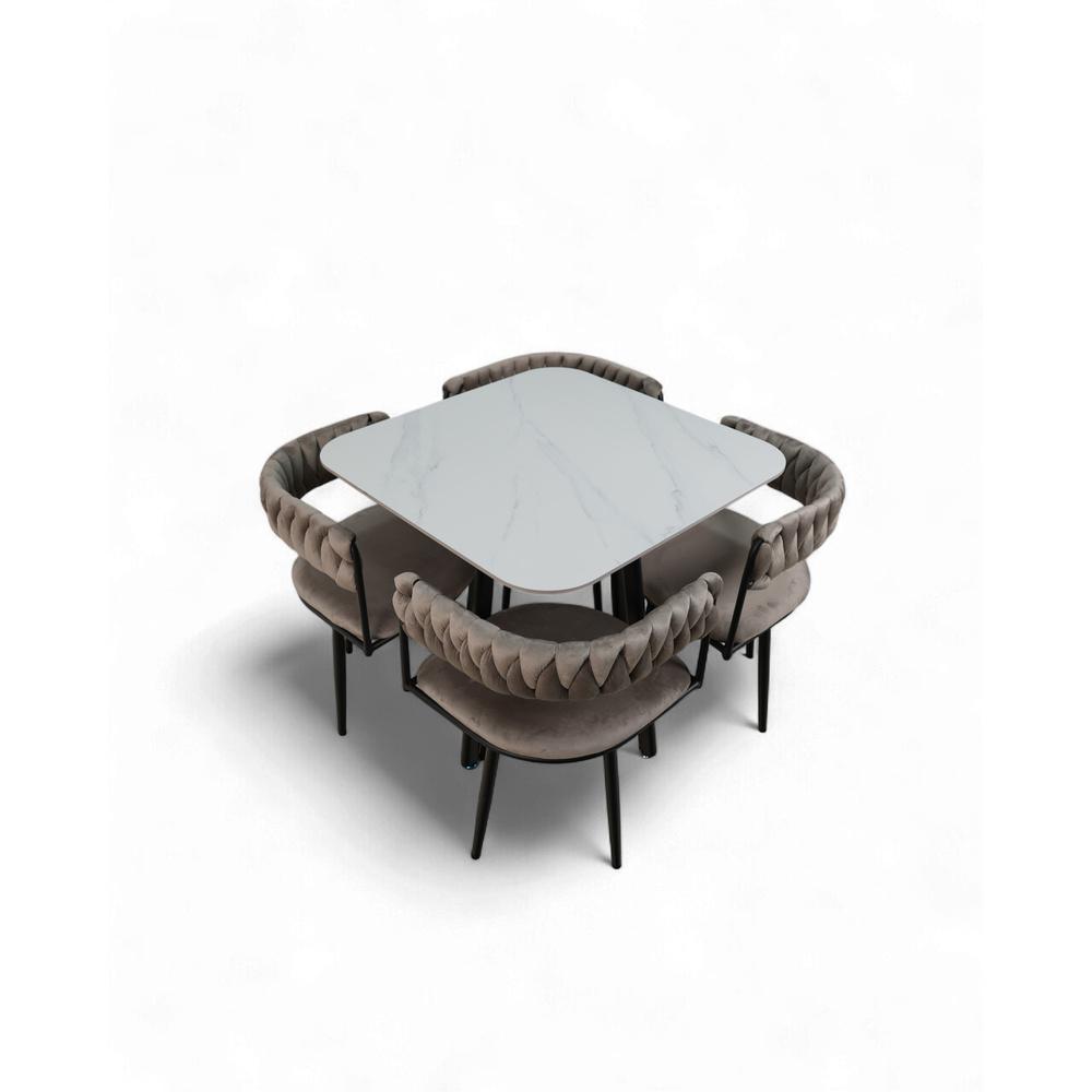 Roman Table Set with 4 Chairs BEIJ