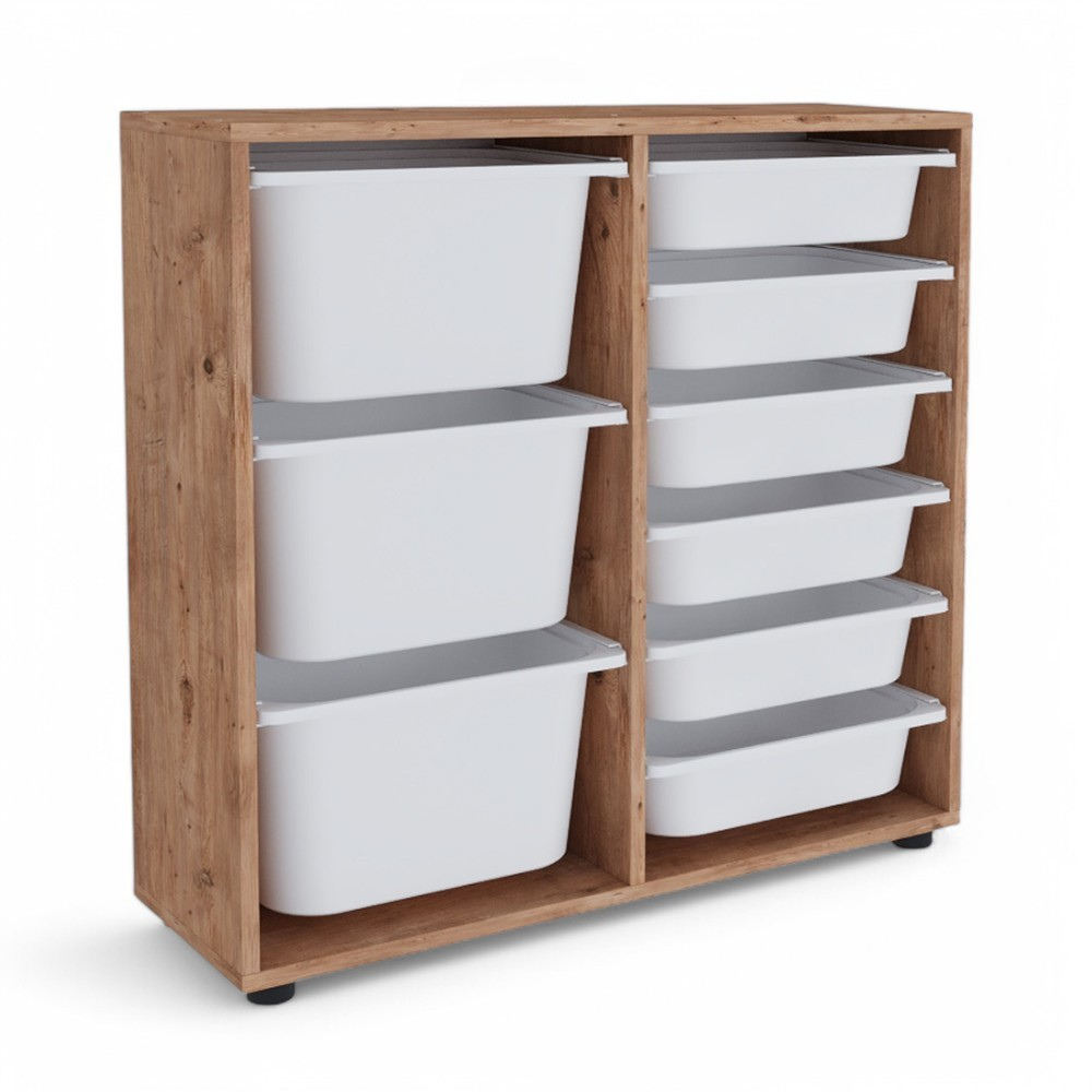 9 Baskets Mulifunctional Cagla Cabinet - Pine