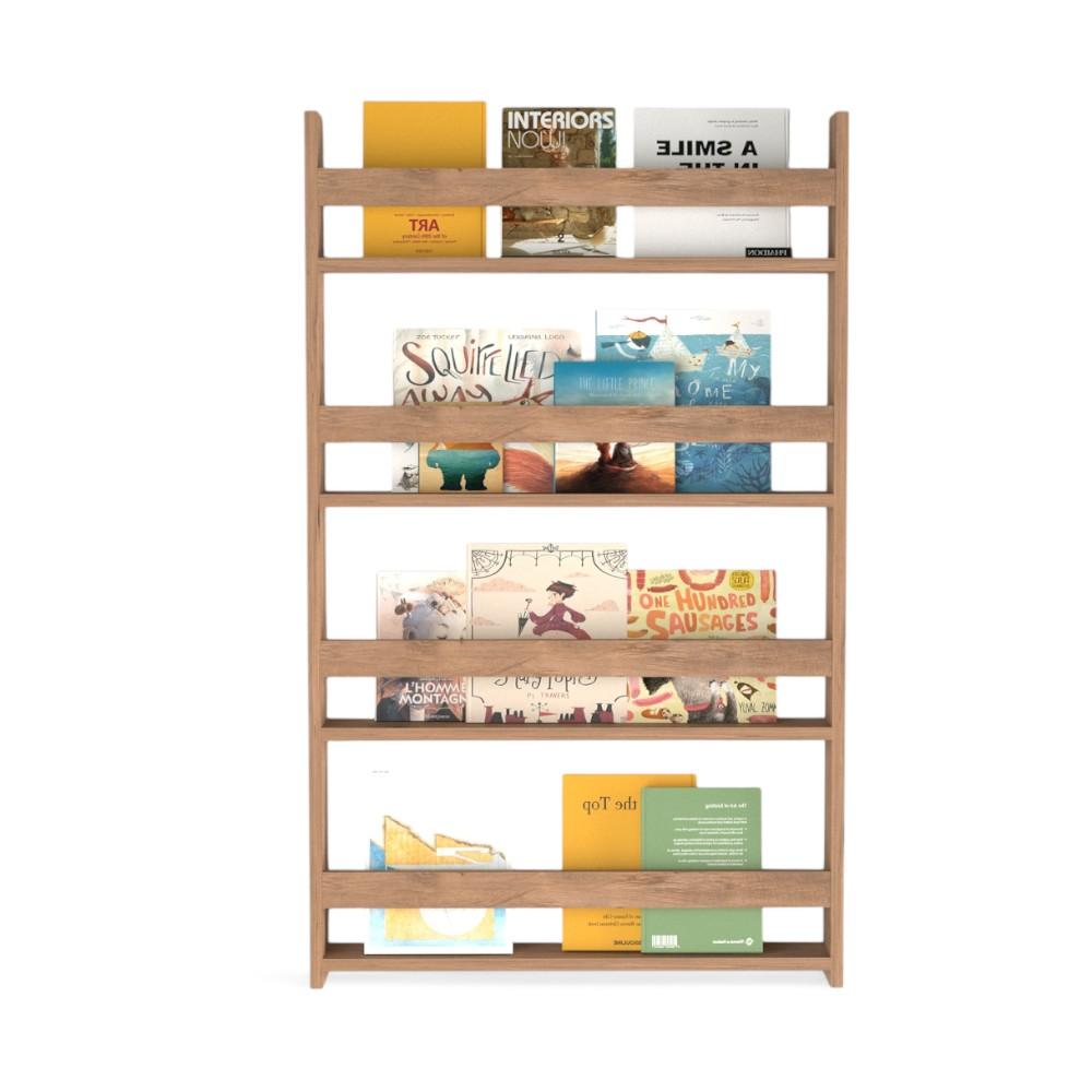 4 SHELVES MONTESSORI BOOKSHELF - PINE