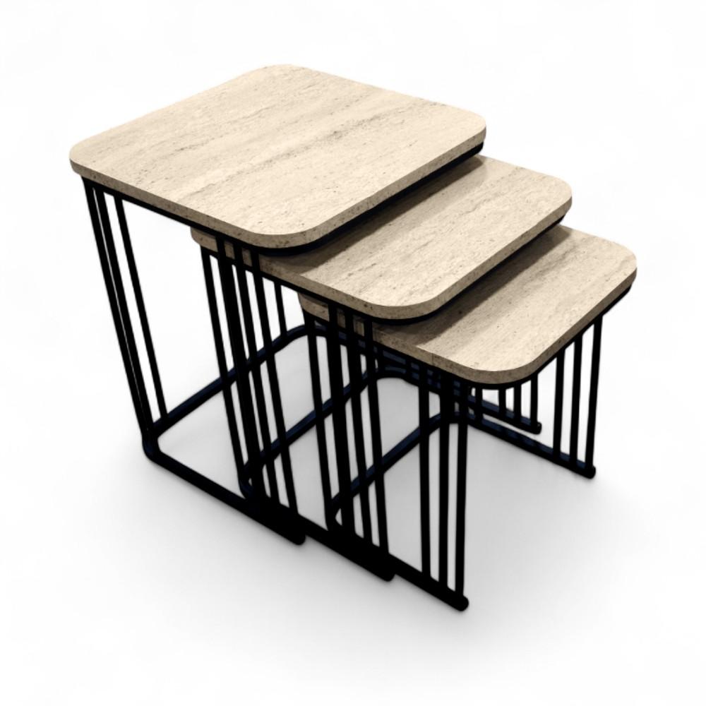 Set Jikon 3 Pcs Traverten 47 x 47 x 15