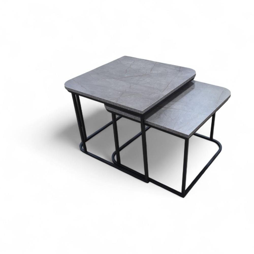 Middle Jikon Table 2 Pcs Grey 61 x 62 x 8