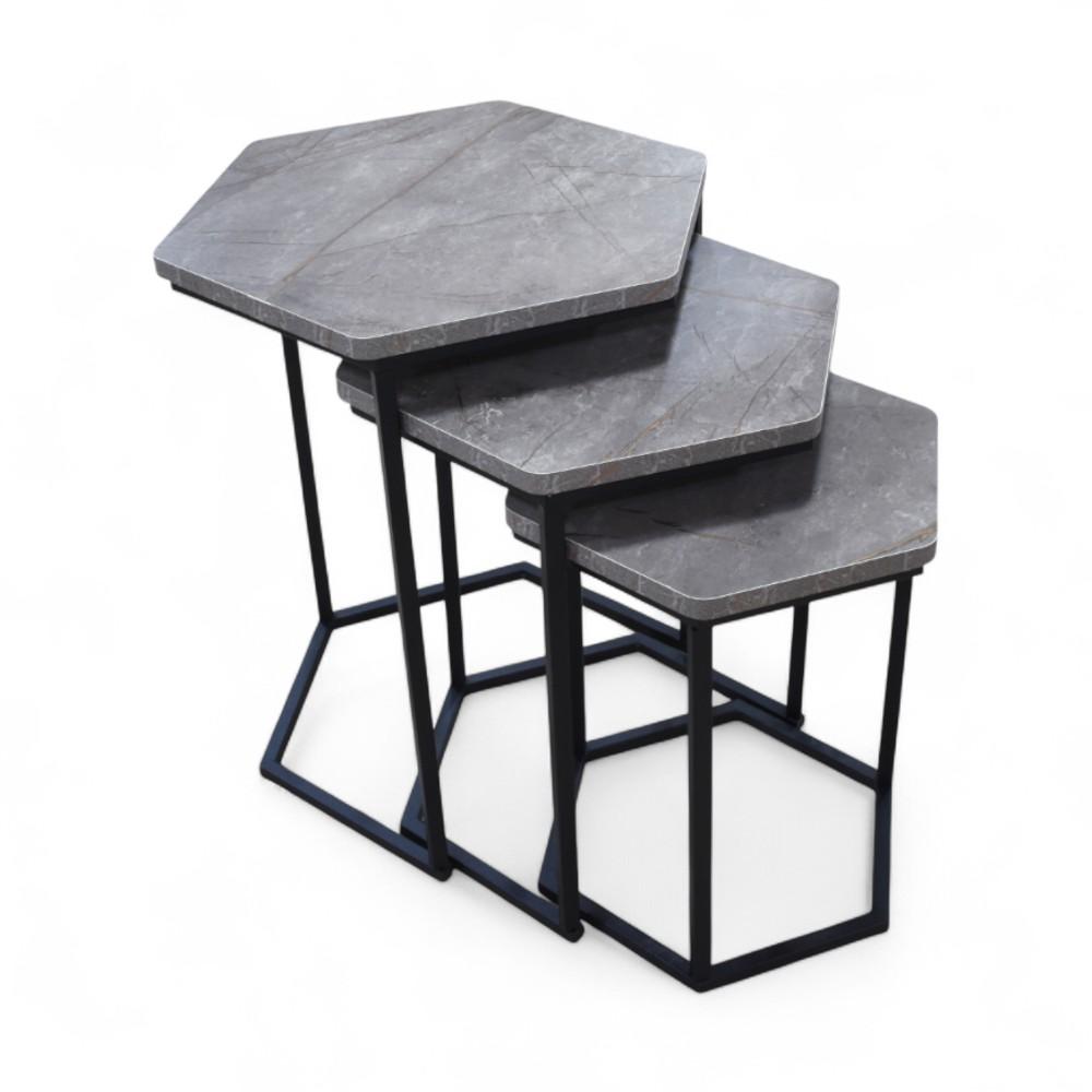Set Jikon 3 Pcs Grey 55 x 45 x 15.5