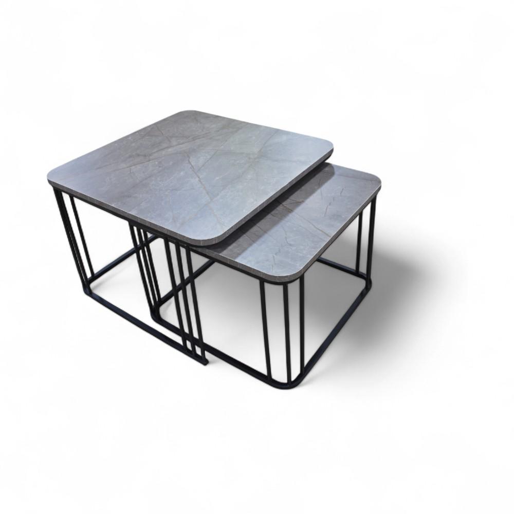 Middle Jikon Table 2 Pcs Grey 72 x 71 x 8.5