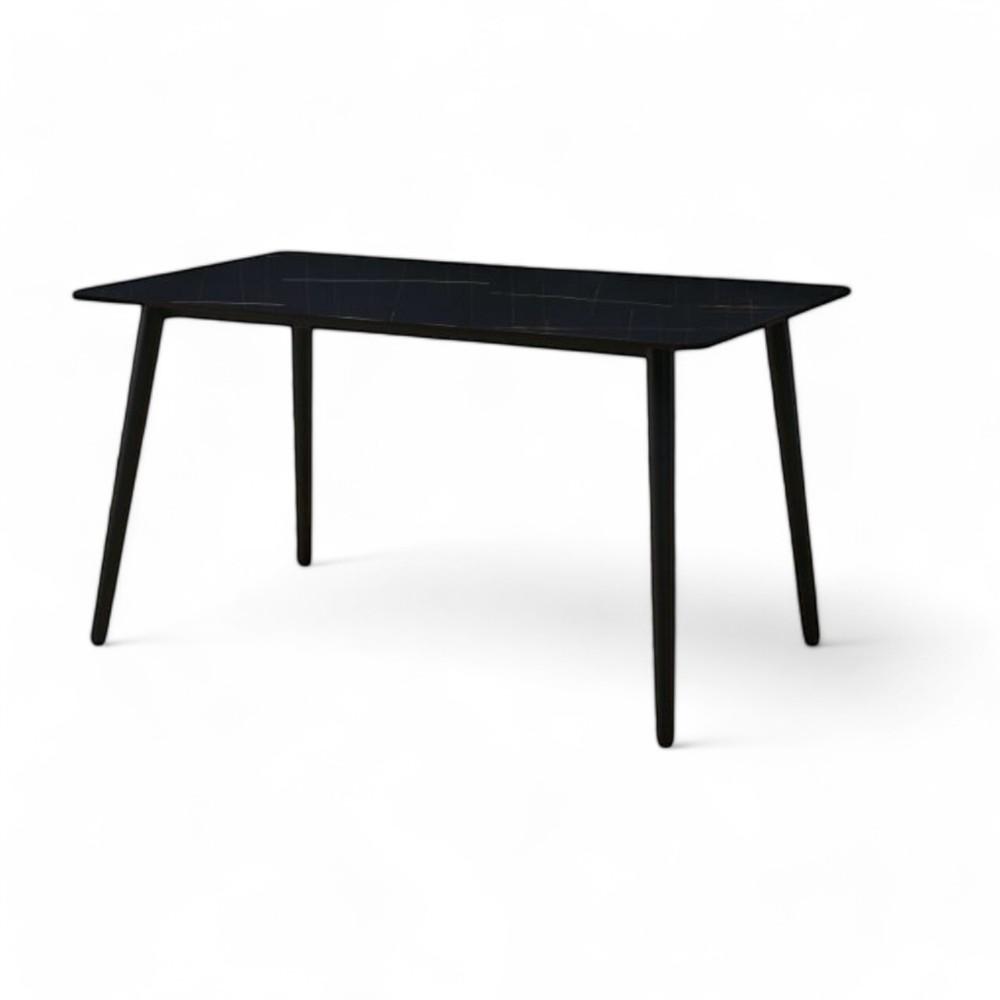 Dining Table Shiny Black 120CM