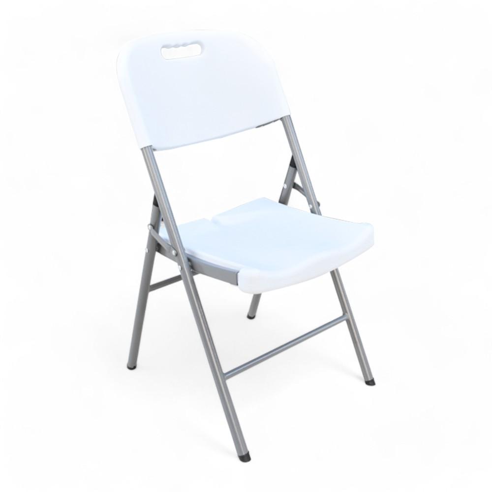 Rattan Folding Chair White 86 x 46.5 x 49cm