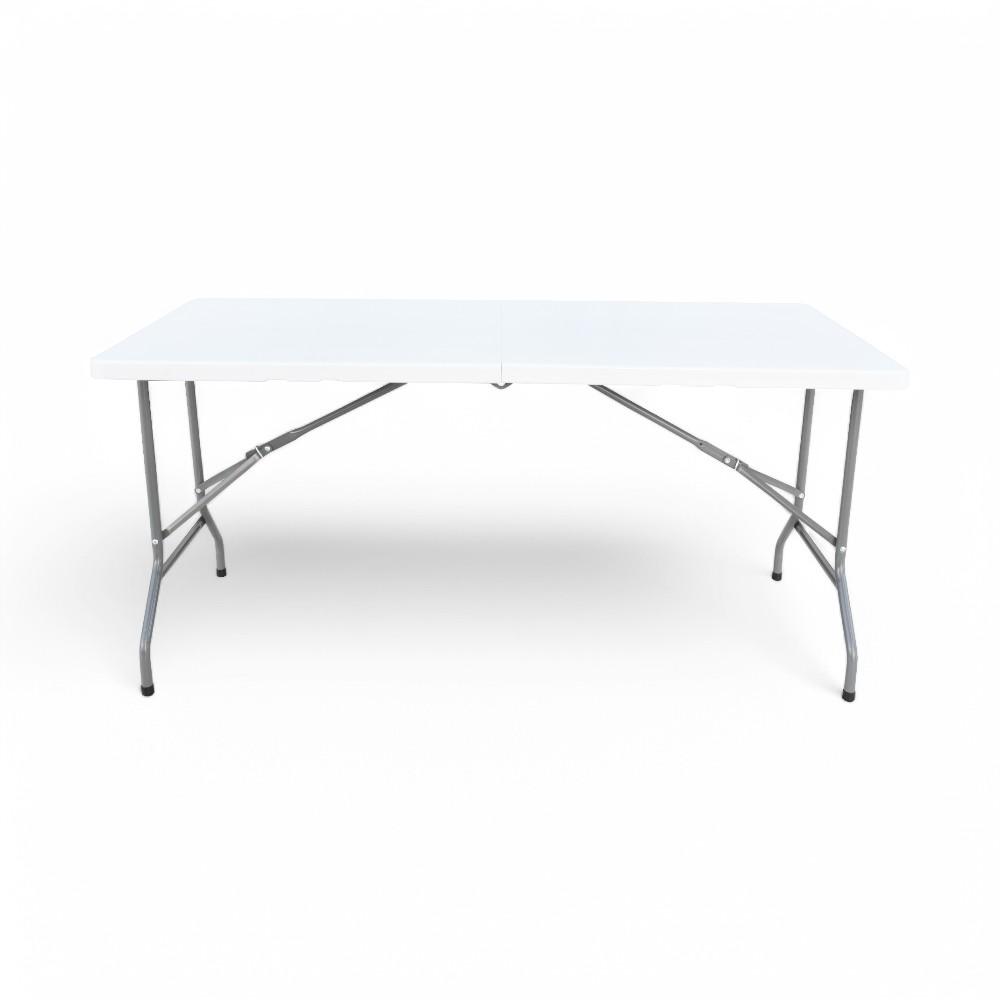 Foldable Table 152 x 69.5 x 73.5 PLASTIC Panelwhite
