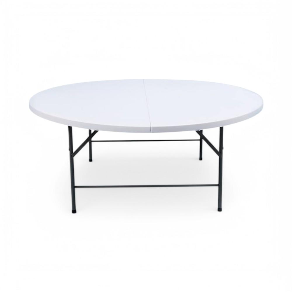 Folding Half Round Table 152 x 74CM White