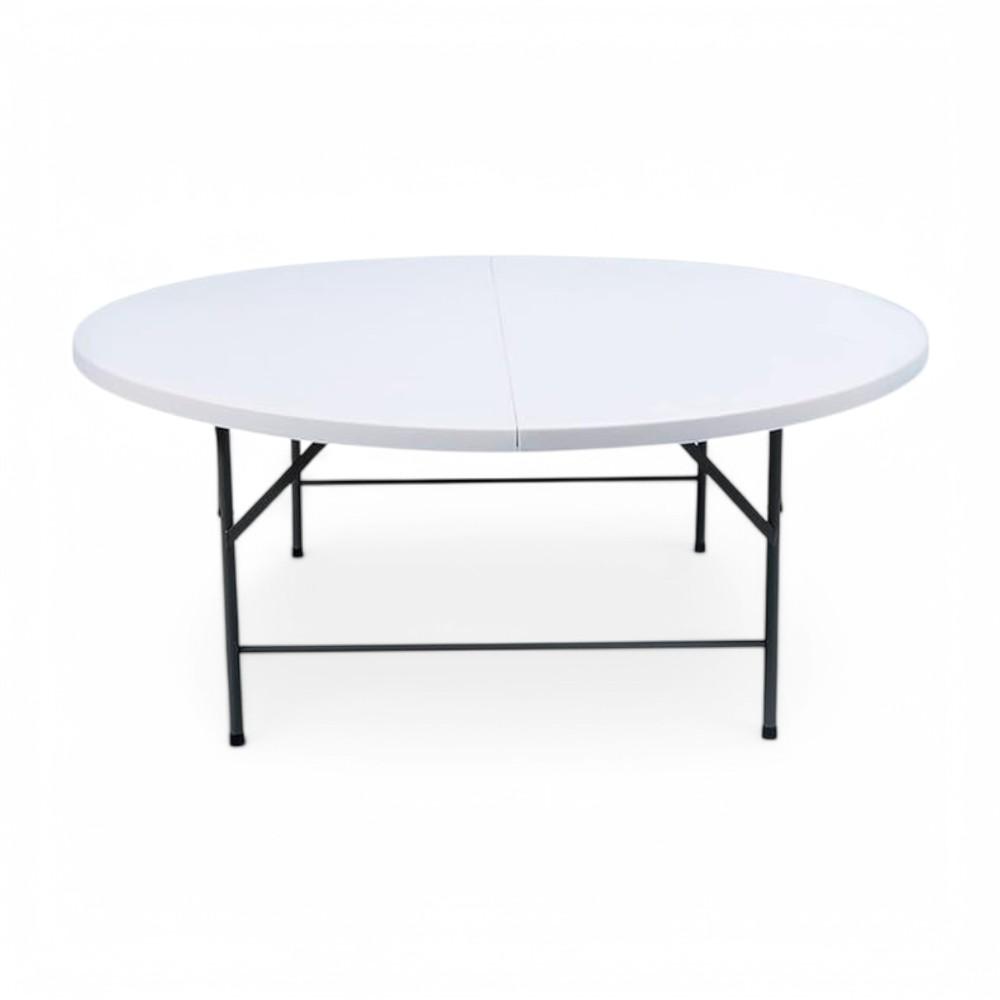 Folding Half Round Table 180 x 74CM White