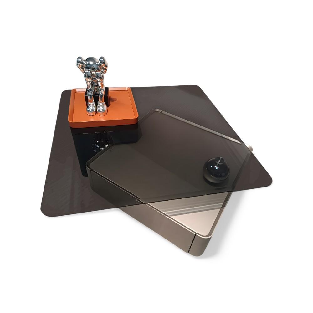 Tea Table Mdf+glass 90 x 90