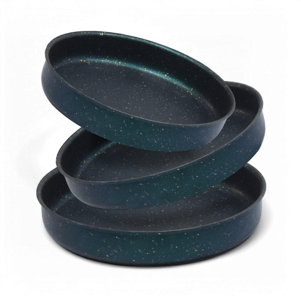 Granite Tray Set 3PCS 32cm - 34cm - 36cm Green AIDI