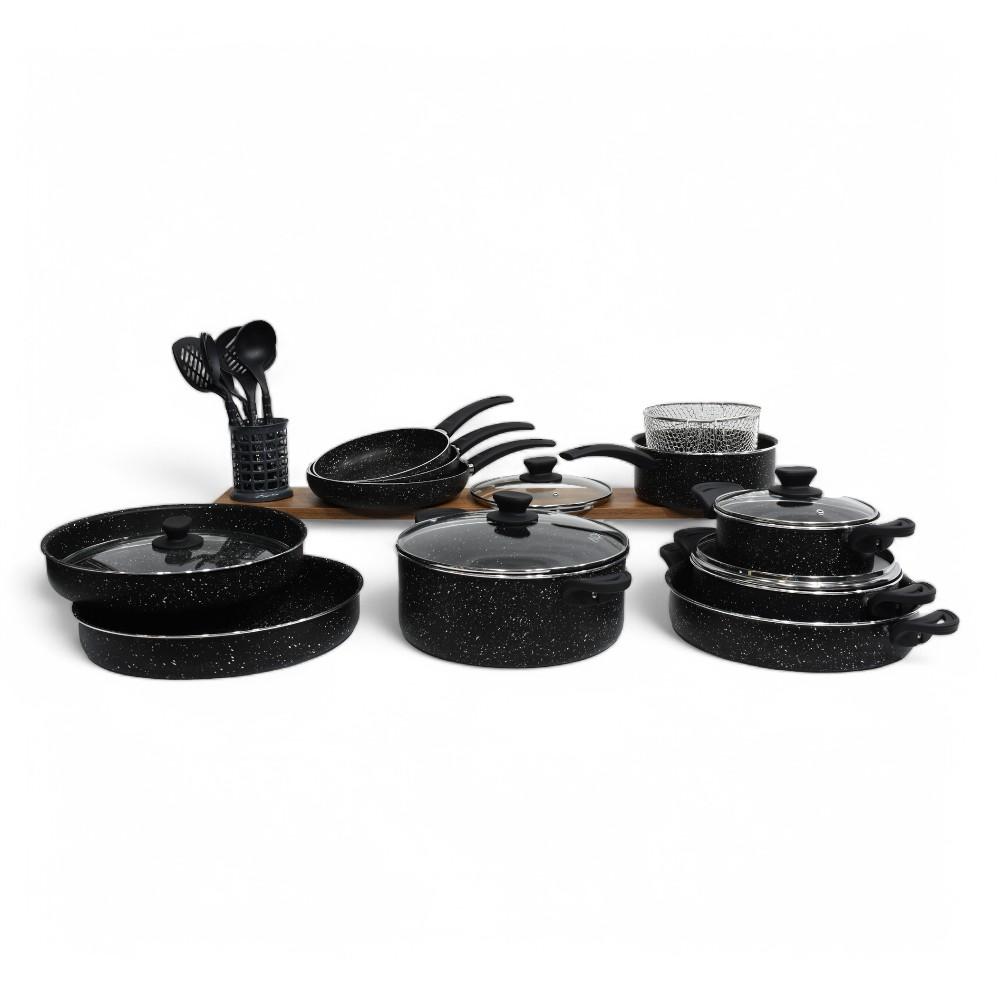 GOURMET AIDI 16 PCS BLACK with Spoon Set