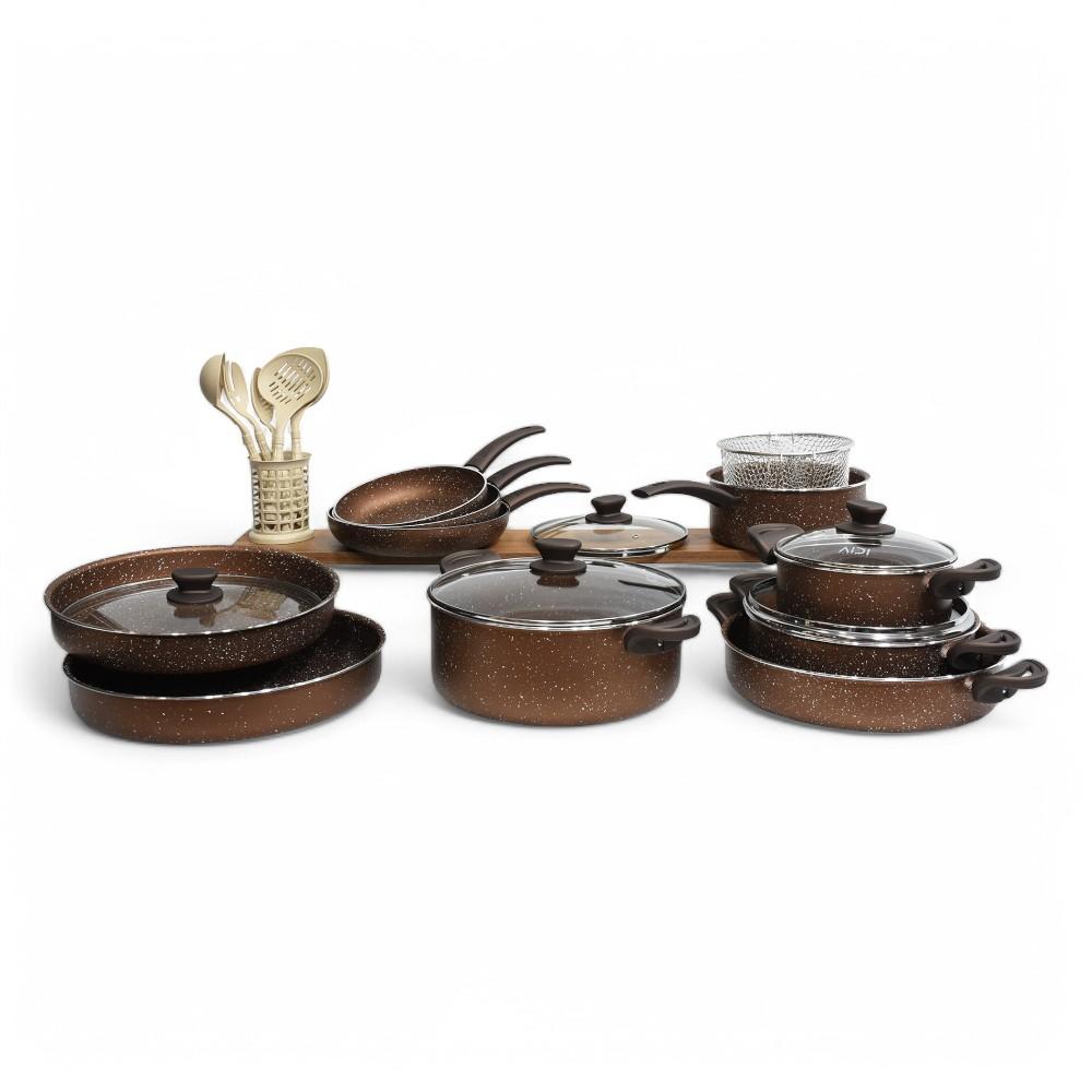GOURMET AIDI 16 PCS BROWN with Spoon Set