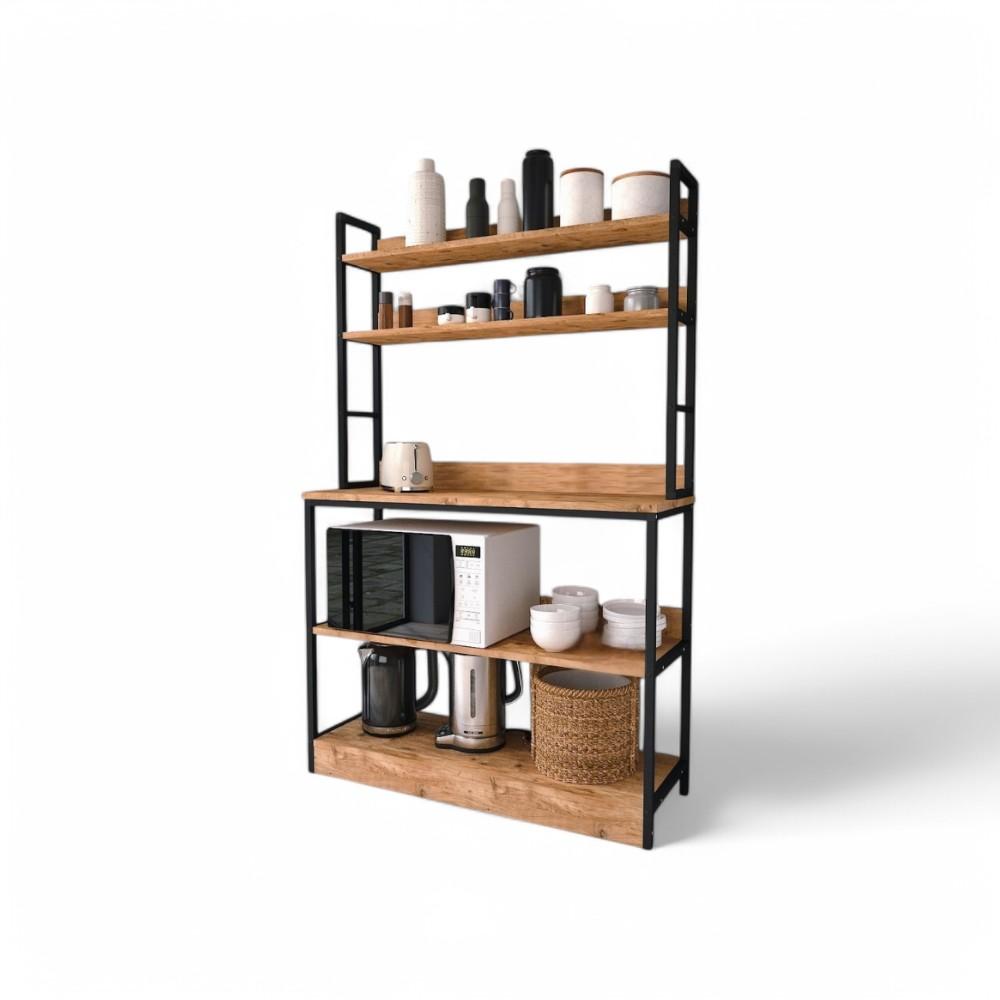 KITCHEN STAND with 5 SHELVES - PINE